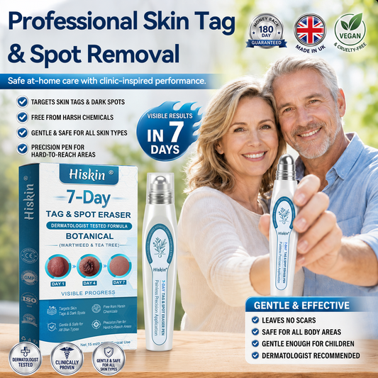 Hiskin®🩹🎉7-𝐷𝑎𝑦 𝗧𝐚𝐠 & 𝗦𝗽𝐨𝐭 𝐄𝐫𝒂𝒔𝒆𝒓(Zero Pain, Zero 𝐒𝐜𝐚𝒓𝒔 Rollerball)